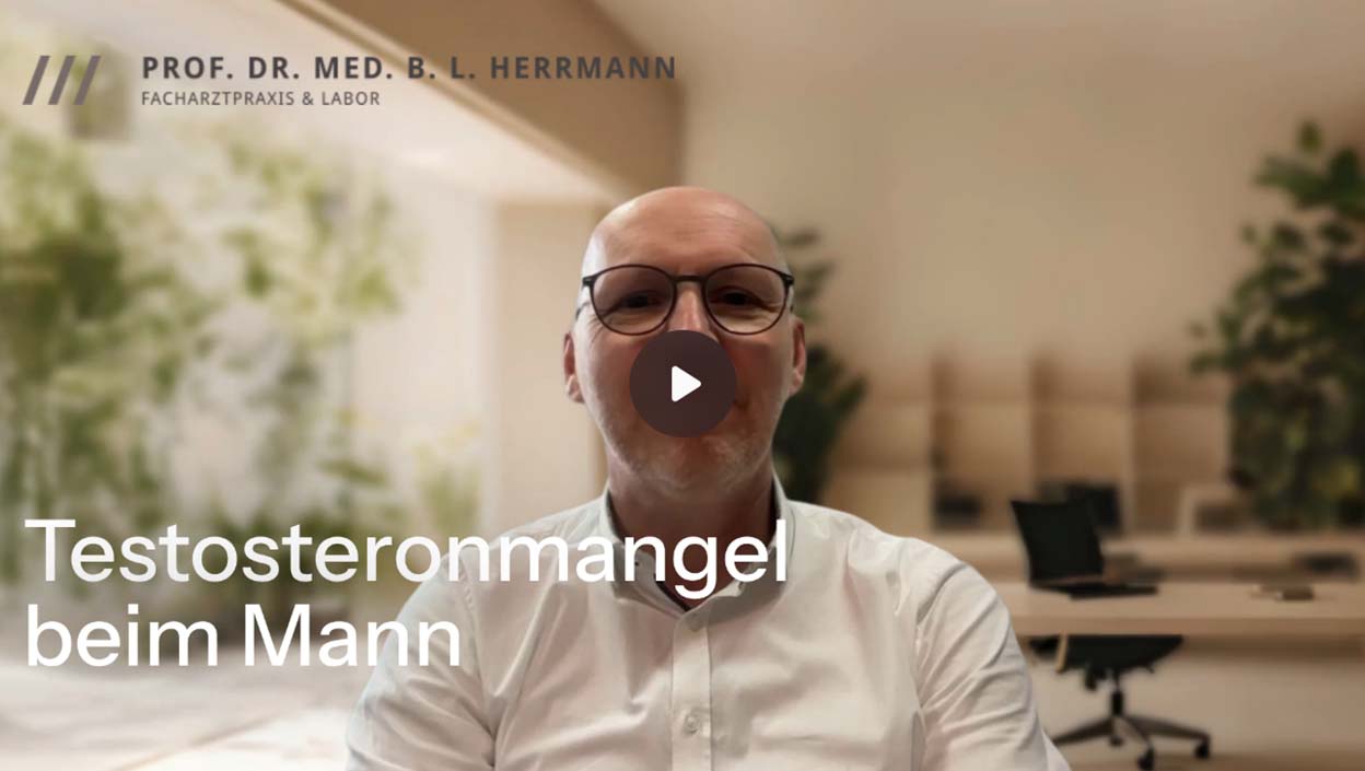 Video-Thumbnail von Prof. Dr. Herrmann mit dem Titel Testosteronmangel Mann